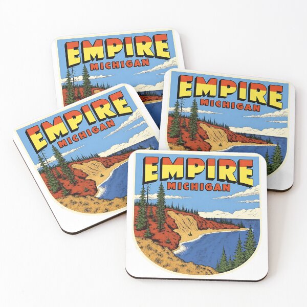 Item preview, Empire Michigan Vintage Travel Decal Sand Dunes designed and sold by TheOldMittenIllustrated.