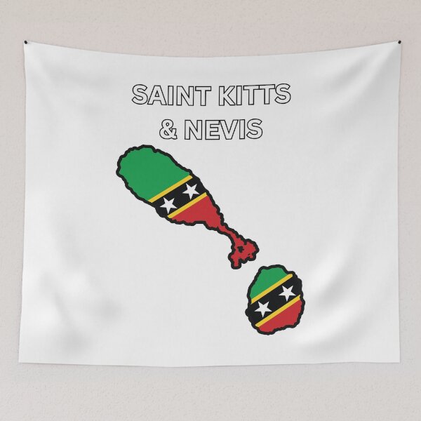 Item preview, Saint Kitts and Nevis Flag Map designed and sold by atomstartup.
