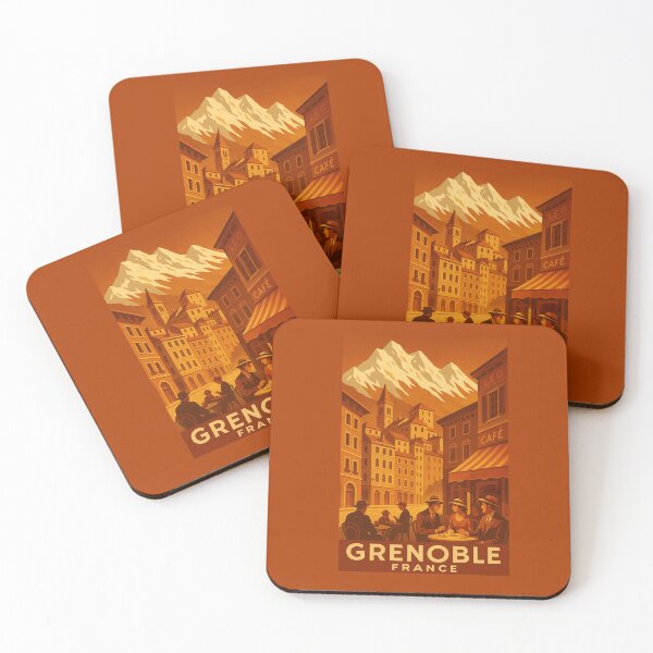 Item preview, Vintage Grenoble Cityscape Poster designed and sold by Rue Market.