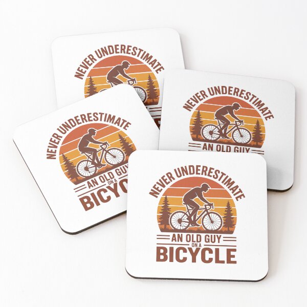 Item preview, Never Underestimate An Old Guy On A Bicycle Funny Cycling  designed and sold by stylechoc.