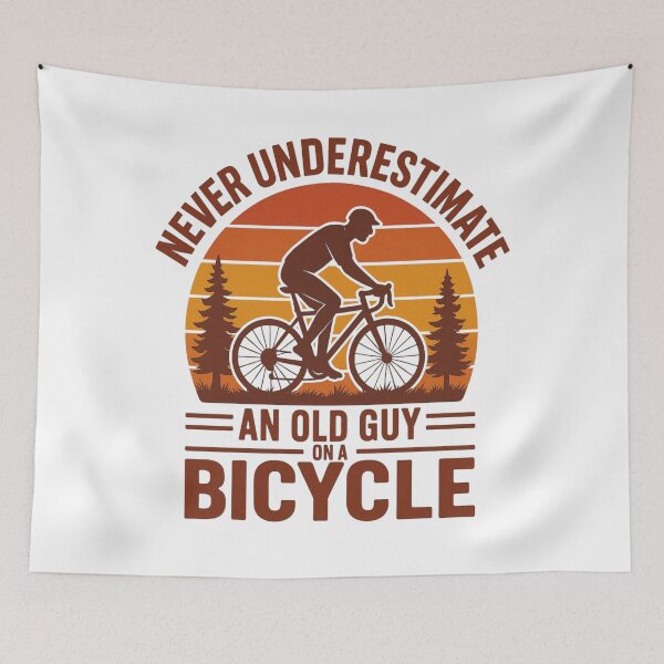 Item preview, Never Underestimate An Old Guy On A Bicycle Funny Cycling  designed and sold by stylechoc.