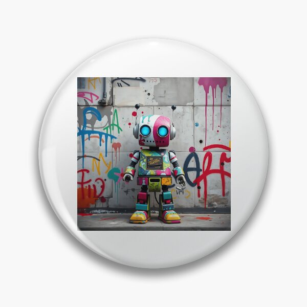 Item preview, Vibrant Graffiti Robot Art designed and sold by sharon1210.
