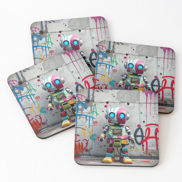 Item preview, Vibrant Graffiti Robot Art designed and sold by sharon1210.