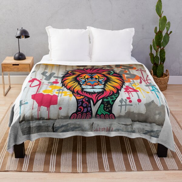 Item preview, Vibrant Graffiti Lion Art designed and sold by sharon1210.