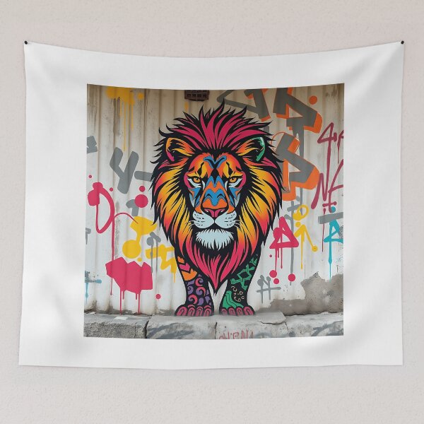 Item preview, Vibrant Graffiti Lion Art designed and sold by sharon1210.