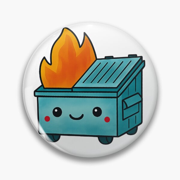 Artikelvorschau, Chaotische süße Müllcontainer-Feuer-Zeichnung entworfen und verkauft von charliebarly.