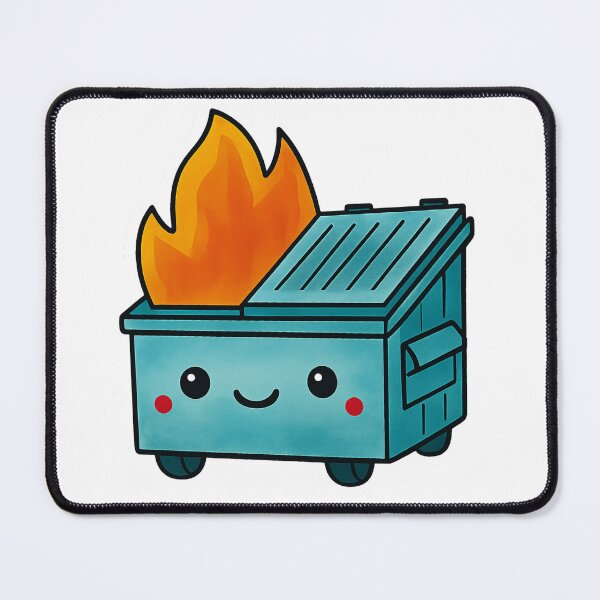 Item preview, Chaotic Cute Dumpster Fire Drawing designed and sold by charliebarly.