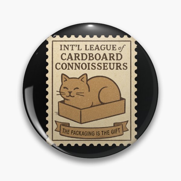 Item preview, Cardboard Connoisseurs Funny Cat Stamp Sticker designed and sold by catastrocat.