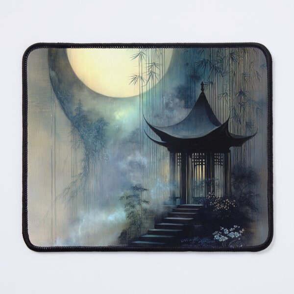 Item preview, “Moonrise Over the Mist Pavilion” designed and sold by bloorose.