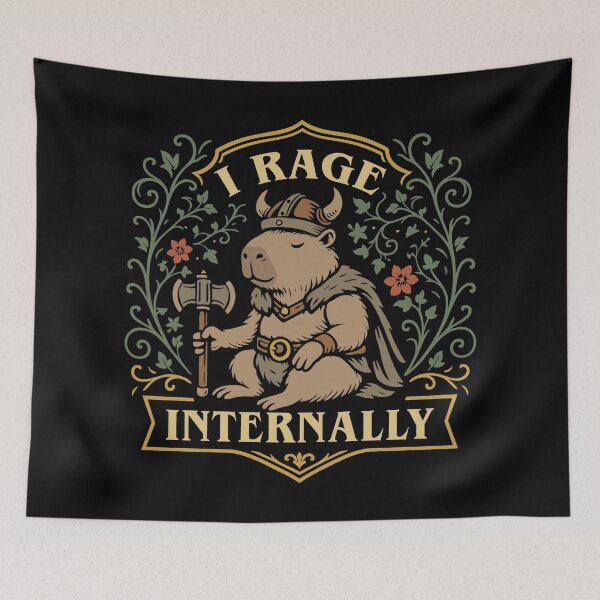 Item preview, I Rage Internally Funny Capybara designed and sold by pixeptional.