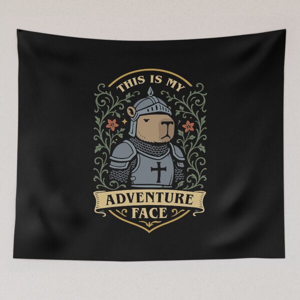 Item preview, This is My Adventure Face Funny Capybara designed and sold by pixeptional.