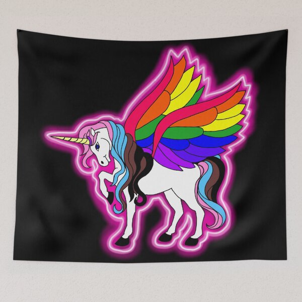 Item preview, Neon Unitycorn: Unity Flag Pride Unicorn Pegas designed and sold by Dr Mom's Shoppe.