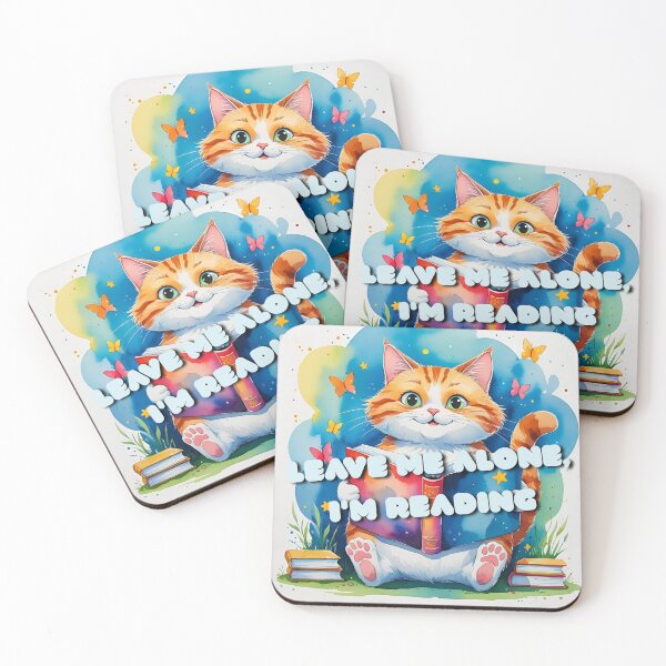 Item preview, Leave me alone, I'm reading cat designed and sold by andrewman286.