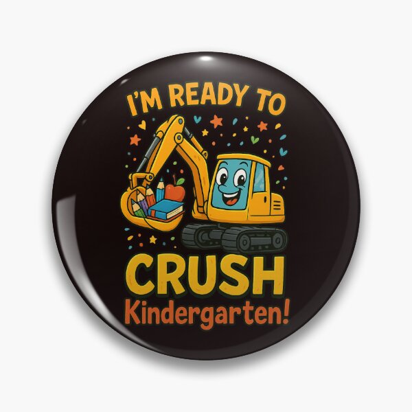 Artikelvorschau, Ich bin bereit, den Kindergarten zu zerstören – Süßer Cartoon-Bagger zurück in die Schule entworfen und verkauft von FrameFlow.