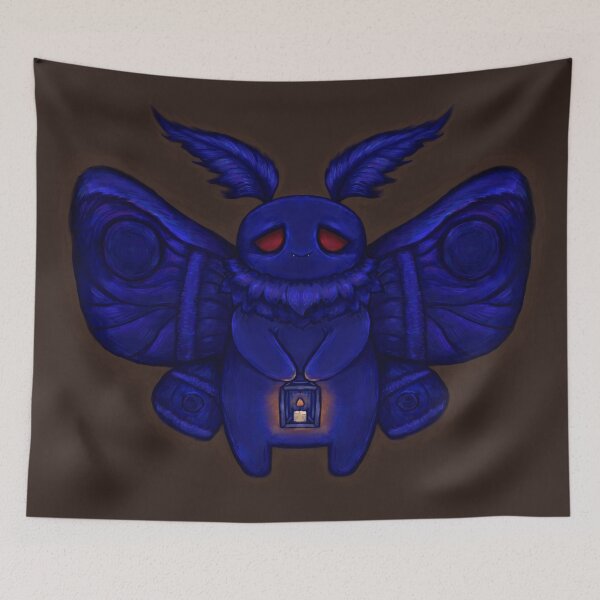 Item preview,  Mothman Holding Lantern (with Background) designed and sold by Jamie Herself.