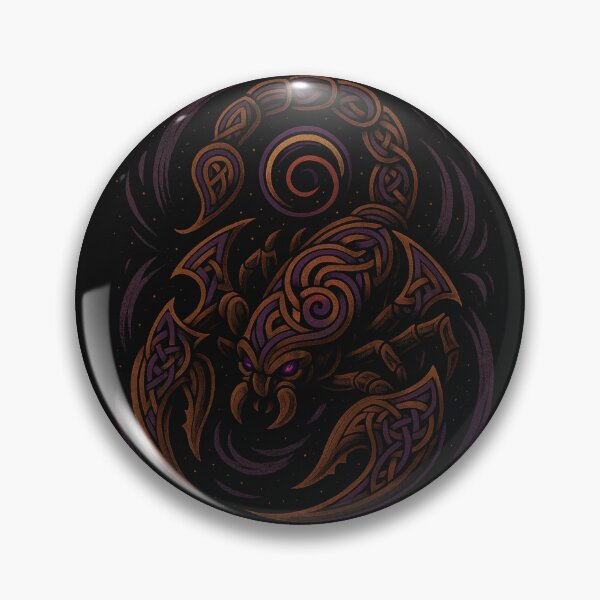 Item preview, Venomous Tribal Scorpio T-Shirt Design designed and sold by Wandering Threads.