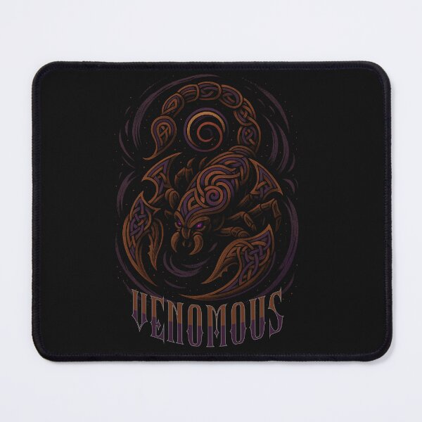 Item preview, Venomous Tribal Scorpio T-Shirt Design designed and sold by Wandering Threads.