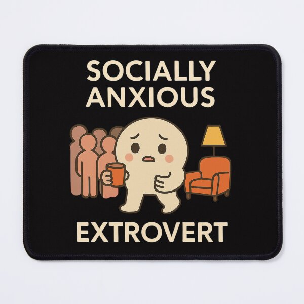 Item preview, Socially Anxious Extrovert Introvert Shy Humor T-Shirt, Tee, Funny Introvert Shirt, Sarcastic Graphic Tee, Gift for Socially Awkward, Unisex designed and sold by Orens POD.