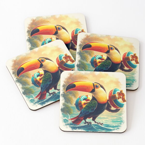 Item preview, A toucan lifting weights embodies tropical fitness vibes! designed and sold by pcbaker1.