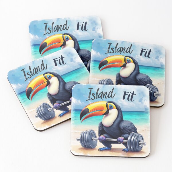 Item preview, A toucan lifting weights embodies tropical fitness vibes! designed and sold by pcbaker1.