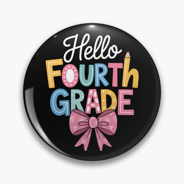 Item preview, Preppy Hello 4th Grade Teacher Coquette Bow Back To School designed and sold by brynatshop.