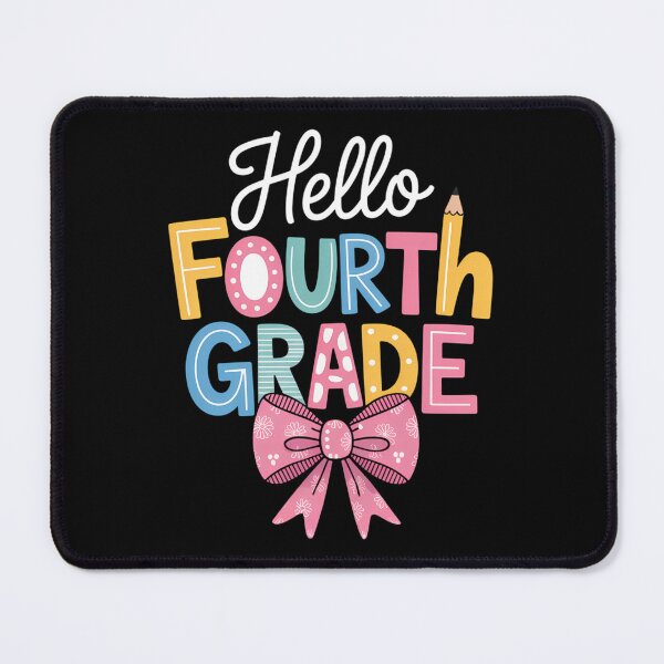 Item preview, Preppy Hello 4th Grade Teacher Coquette Bow Back To School designed and sold by brynatshop.