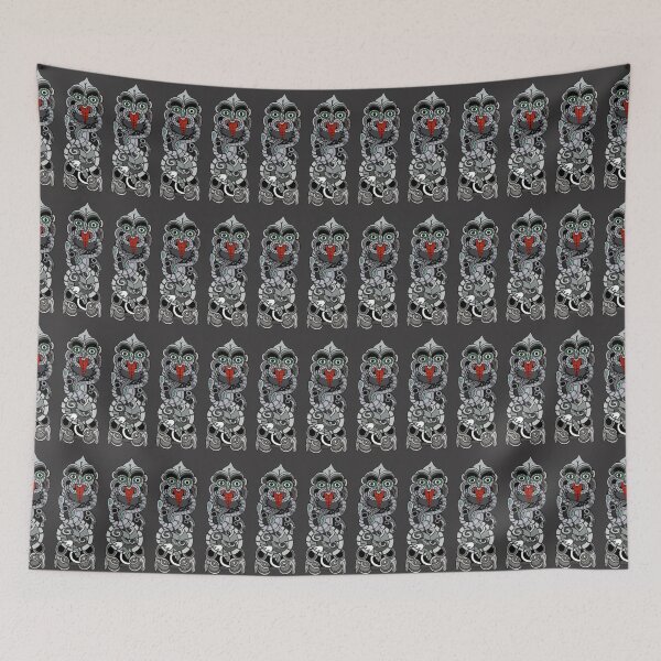 Item preview, Maori Carving - coloured digital design designed and sold by EurekaRoad.