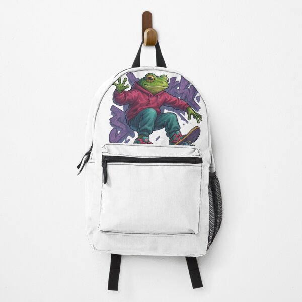 Item preview, Retro Streetwear Skateboard Frog designed and sold by mav7designs.