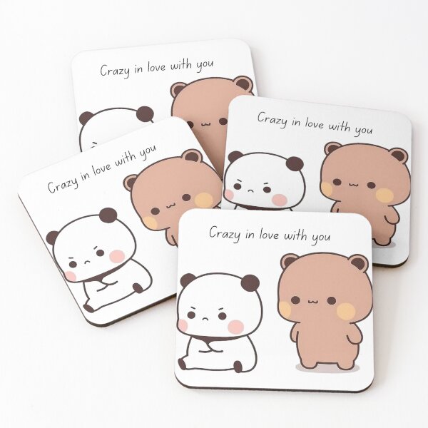 Item preview, Crazy in Love With You Happy Birthday Mochi Milk peach Cute DuDu Bear and BuBu Panda Are Celebrating 2026 designed and sold by BrightStreets.
