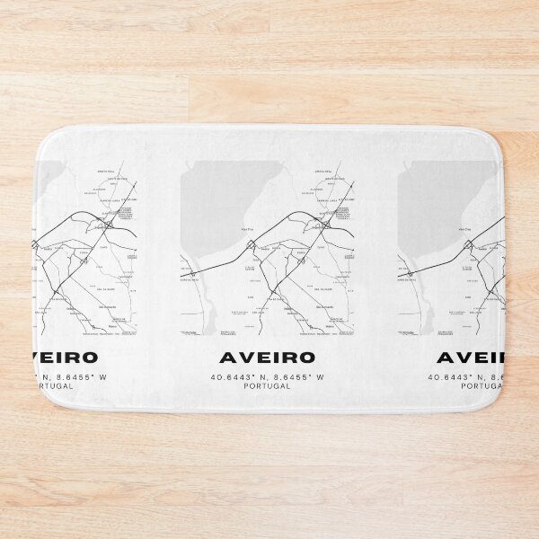Item preview, Aveiro Portugal Modern Map Print – Minimalist Black and White City Poster, Travel-Inspired Wall Art for Home or Office designed and sold by RM-Journey.