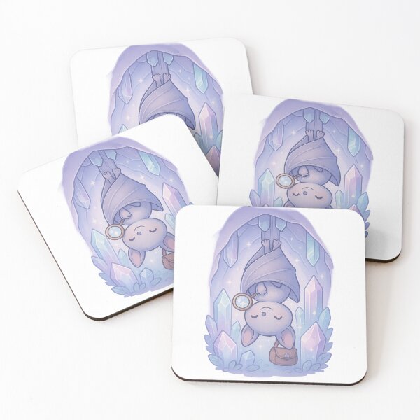 Item preview, Kawaii Crystal Bat – Cute Magical Gem Elemental Sticker designed and sold by Tenpercentluck.