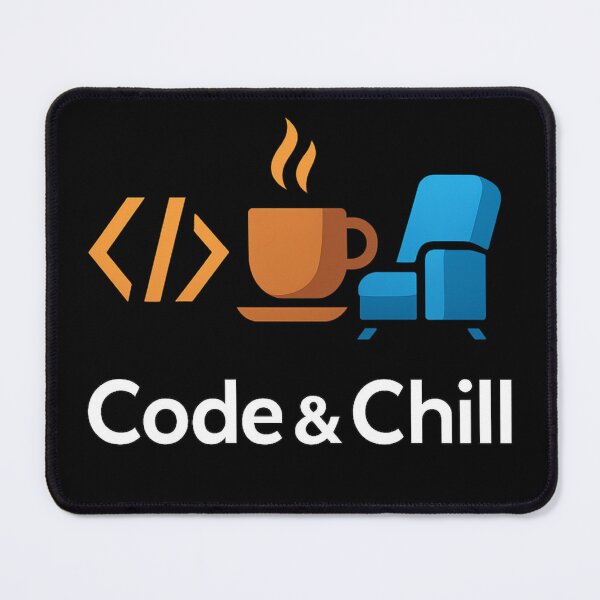 Item preview, Code & Chill – Minimal Tech Badge Tee/Hoodie designed and sold by TONSNAP.