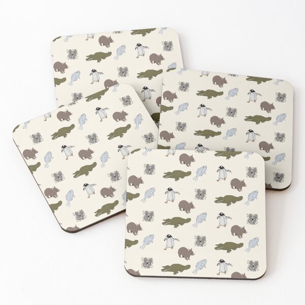 Item preview, Aussie animals - Wombat, Crocodile, Koala, Fish, Penguin designed and sold by EurekaRoad.