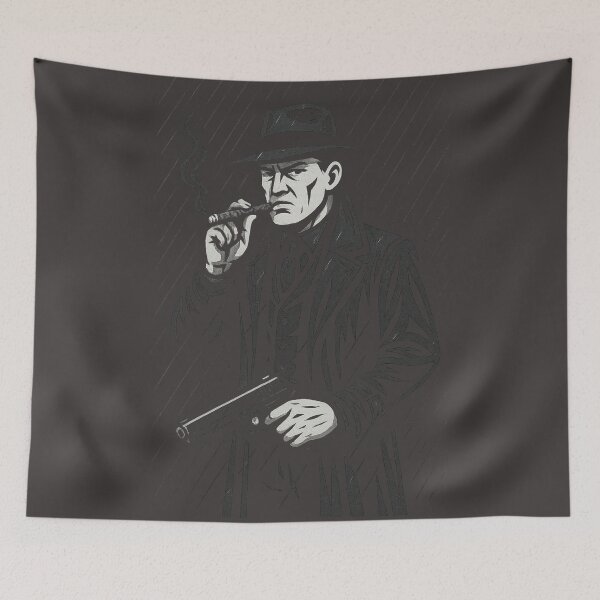 Item preview, Vintage Gangster with  – Retro Crime Art designed and sold by © Zenscape Studio 2025.