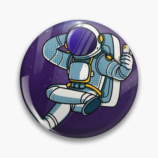 Item preview, Cartoon Astronaut Floating in Space Taking Selfie With Smartphone designed and sold by ELF11design.