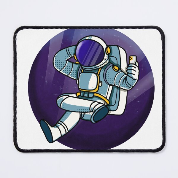 Item preview, Cartoon Astronaut Floating in Space Taking Selfie With Smartphone designed and sold by ELF11design.
