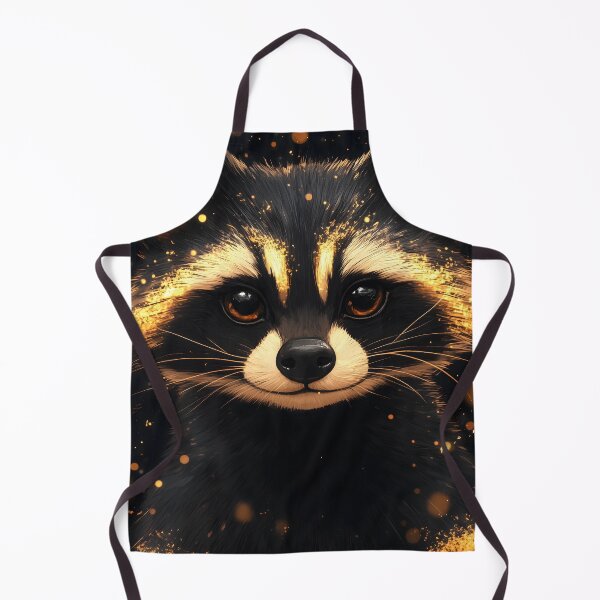 Item preview, Portrait Animal Golden Ember Raccoon with Mesmerizing Eyes and Glowing Fur designed and sold by B5fivemerch.