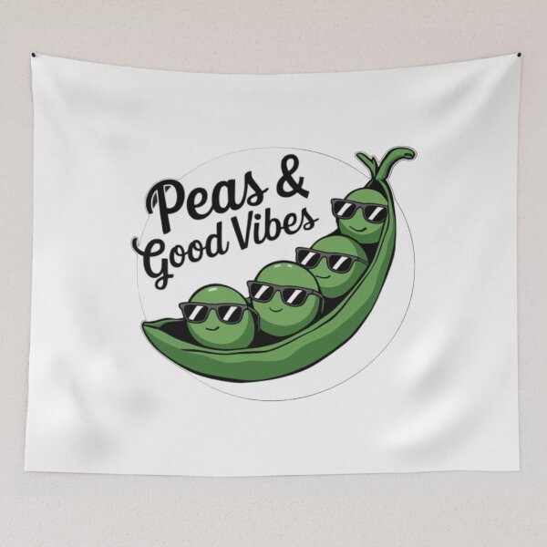 Item preview, Peas & Good Vibes Funny designed and sold by ConceptualVibes.