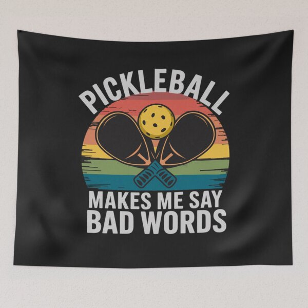 Item preview, Pickleball Makes Me Say Bad Words Funny designed and sold by ConceptualVibes.
