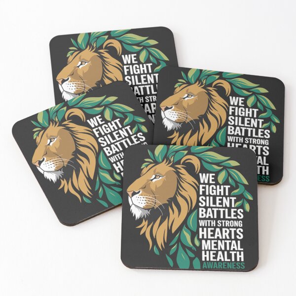 Item preview, Strong Hearts Fight Silent Battles - Mental Health Awareness designed and sold by ConceptualVibes.