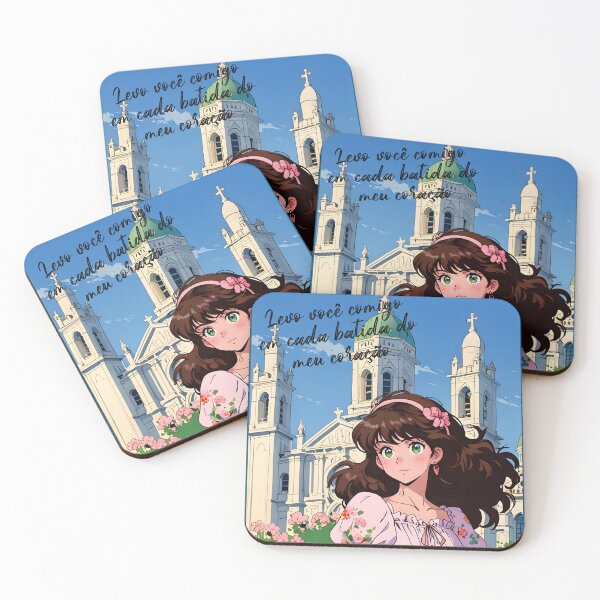Item preview, Retro Anime Girl from Sao Paulo Brazil Vintage Travel Romantic Quote designed and sold by Kawaii-Sky.