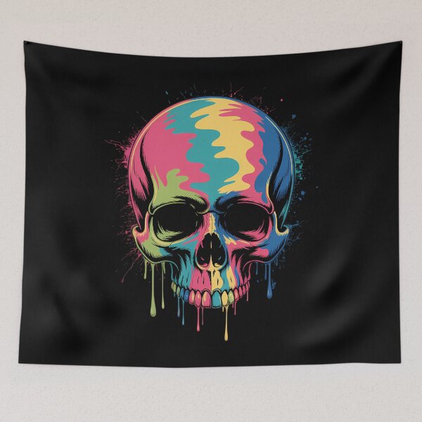 Item preview, Colorful Melting Skull Halloween designed and sold by brynatshop.
