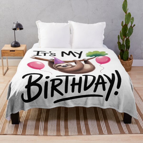 Item preview, It's My Birthday Cute Sloth Party designed and sold by brynatshop.