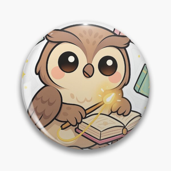 Item preview, Kawaii Spellbook Binder Owl – Cute Magical Book Artisan Sticker designed and sold by Tenpercentluck.