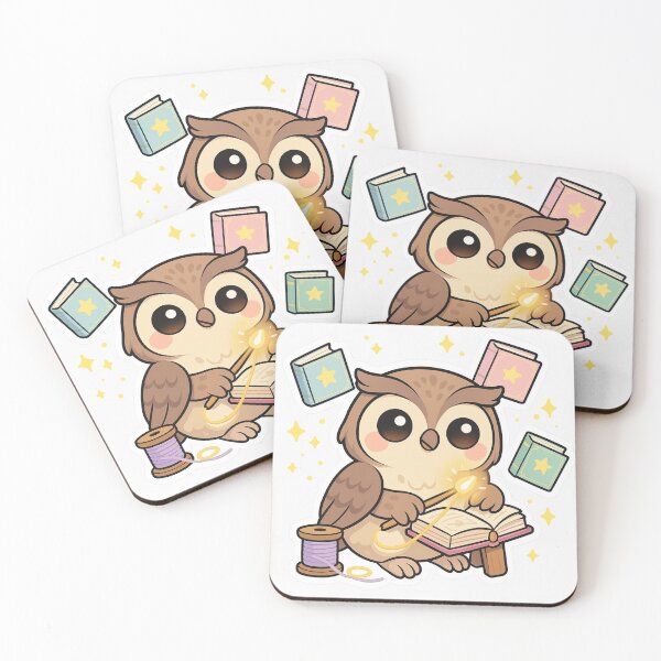 Item preview, Kawaii Spellbook Binder Owl – Cute Magical Book Artisan Sticker designed and sold by Tenpercentluck.