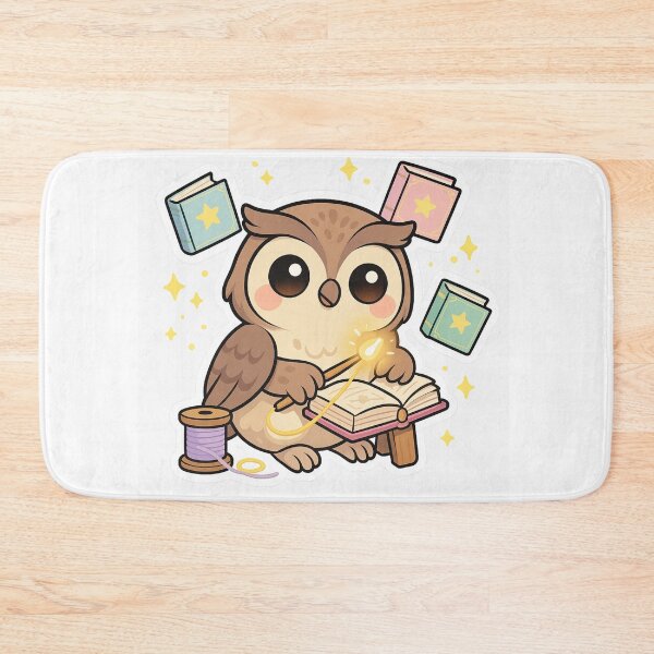 Item preview, Kawaii Spellbook Binder Owl – Cute Magical Book Artisan Sticker designed and sold by Tenpercentluck.