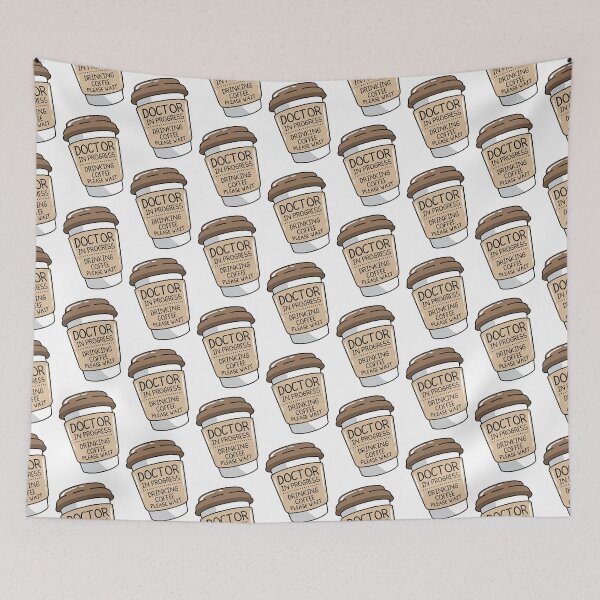 Item preview, Doctor in Progress Drinking Coffee designed and sold by spacedowl.