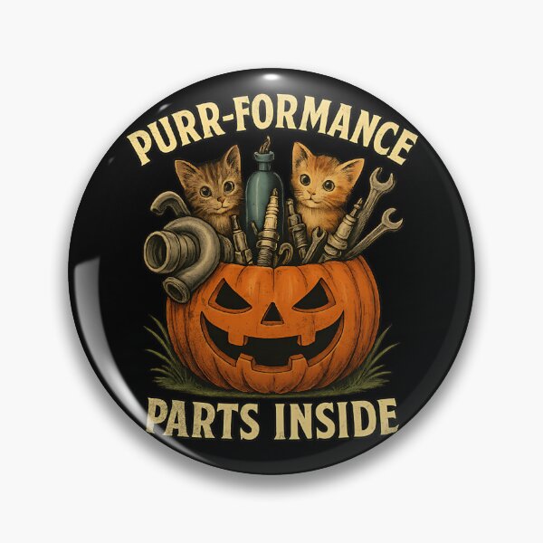 Item preview, Purr-formance Parts Inside Funny Halloween Cat Mechanic Racing designed and sold by CarantinedChaos.