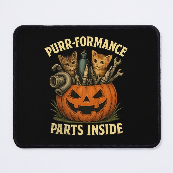 Item preview, Purr-formance Parts Inside Funny Halloween Cat Mechanic Racing designed and sold by CarantinedChaos.