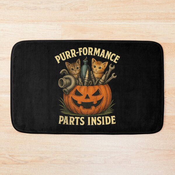 Item preview, Purr-formance Parts Inside Funny Halloween Cat Mechanic Racing designed and sold by CarantinedChaos.